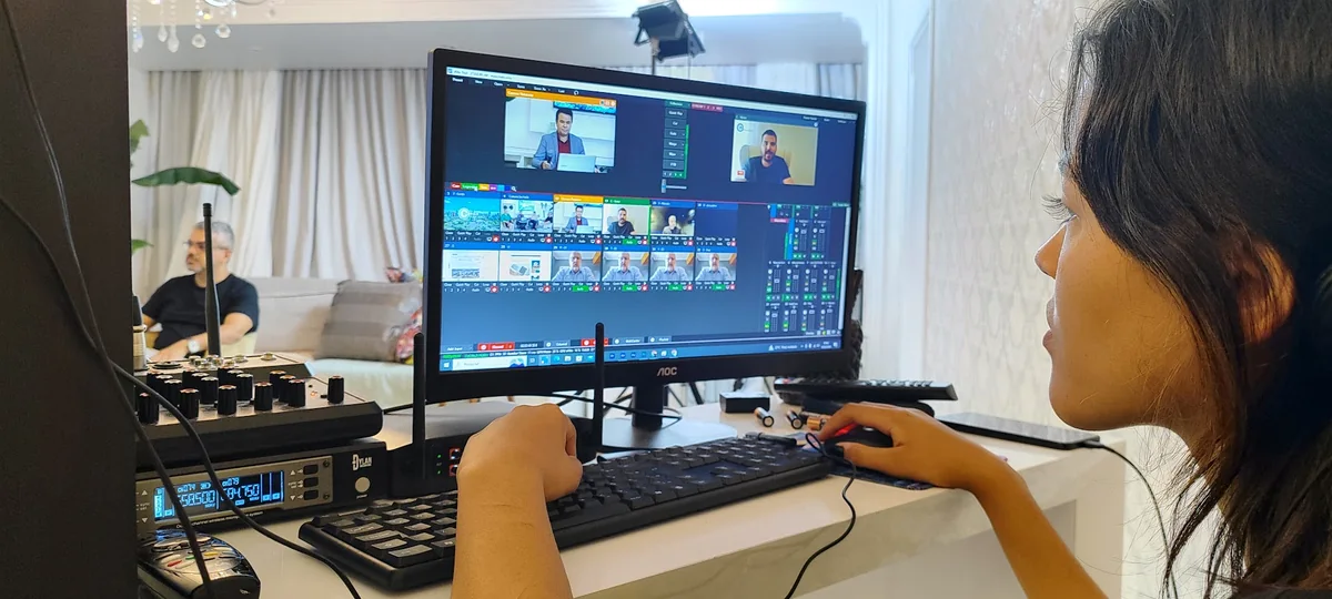Operação técnica para live
